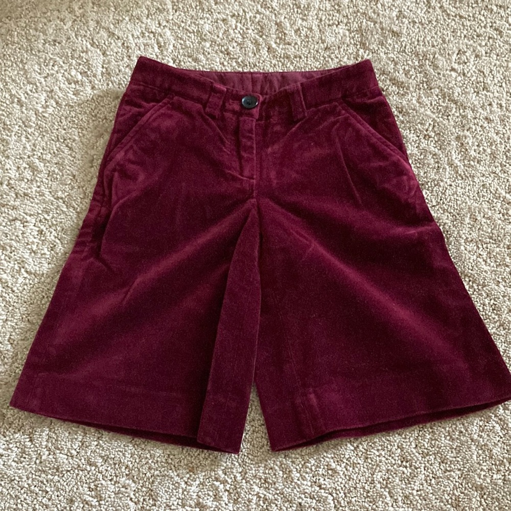 Adorable Crewcuts Burgundy Velvet Like Culottes - Picture 1 of 1